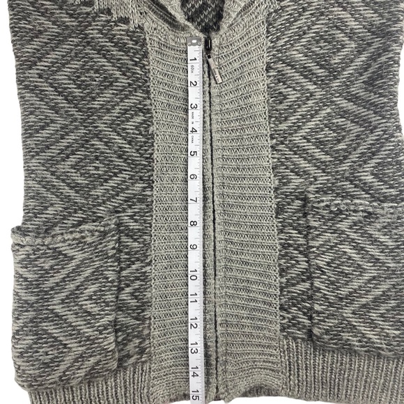 Monk & Lou Shawl Collar Alpaca Mix Cardigan with Zipper Size XS - Picture 15 of 16